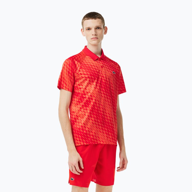 Lacoste pánská tenisová polokošile červená DH5174
