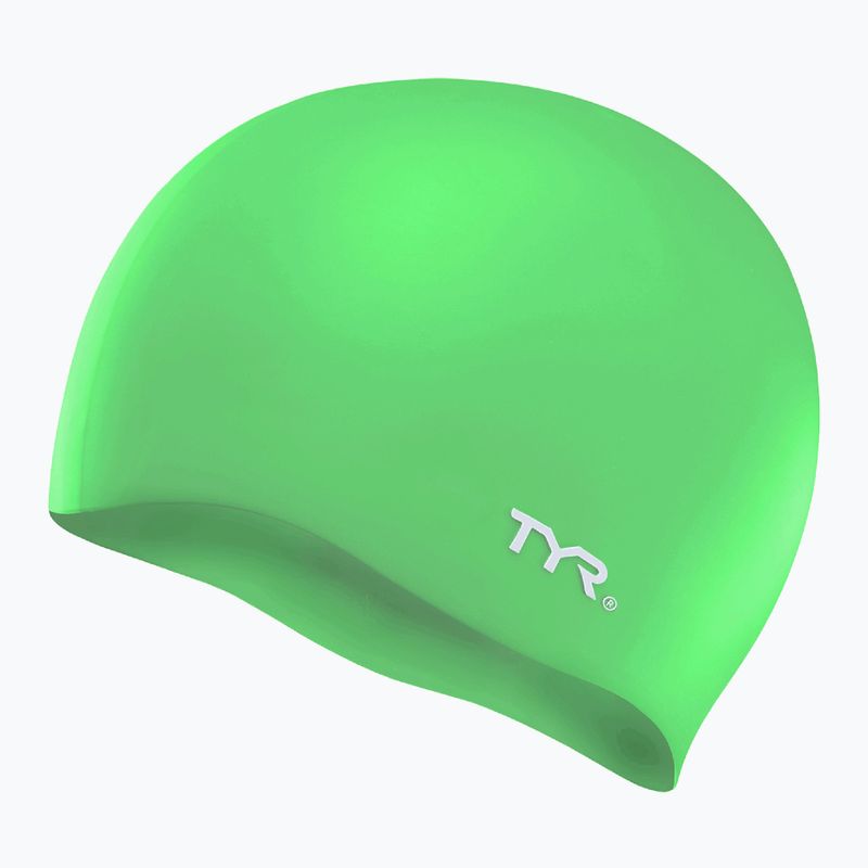 Dětská plavecká čepice TYR Wrinkle-Free Silicone apple green