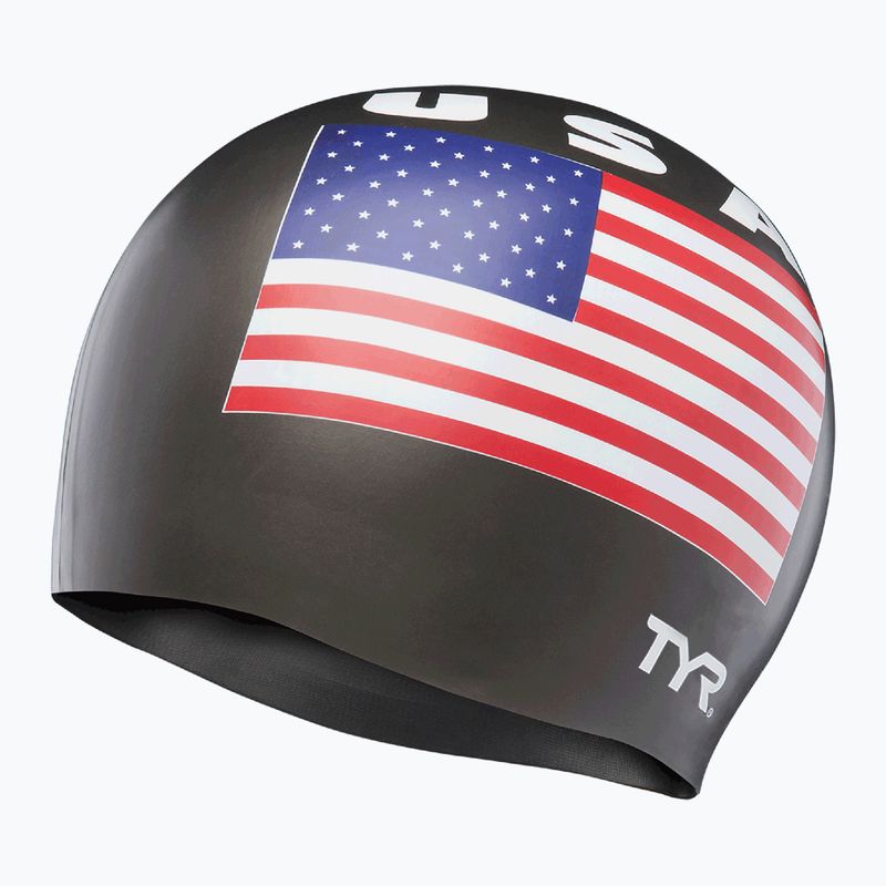 Plavecká čepice TYR USA Silicone black
