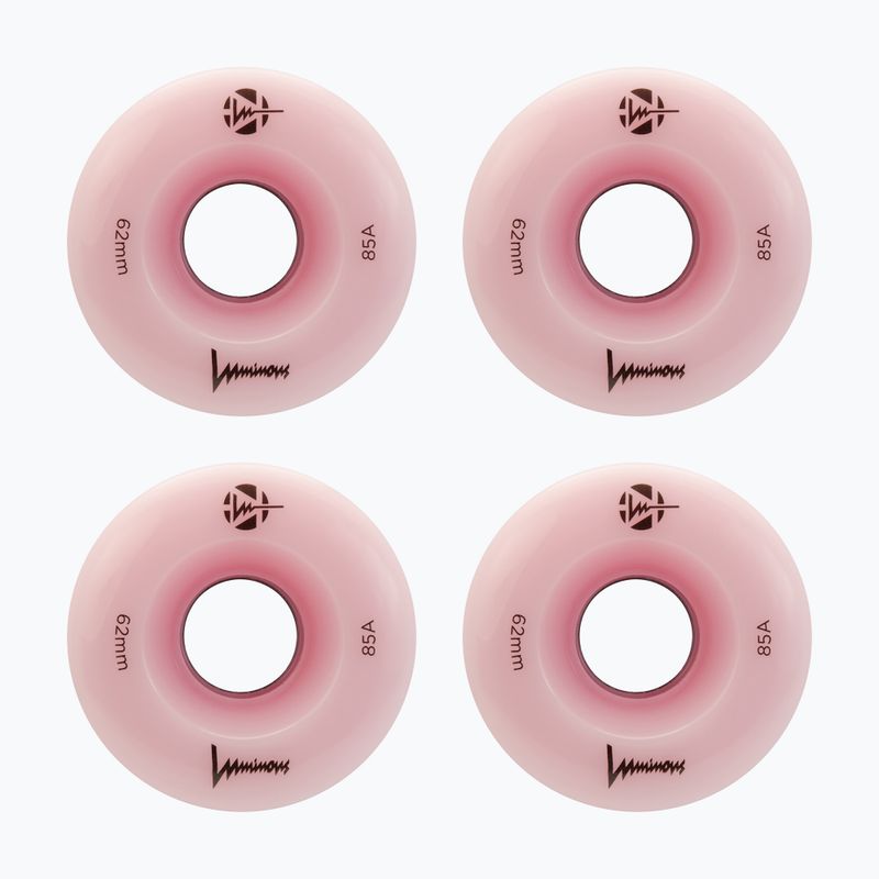 Kolečka na kolečkové brusle FR Skates Luminous Led Quad Wheel 62mm/85A Sixies 6LED X4 flamingo 2