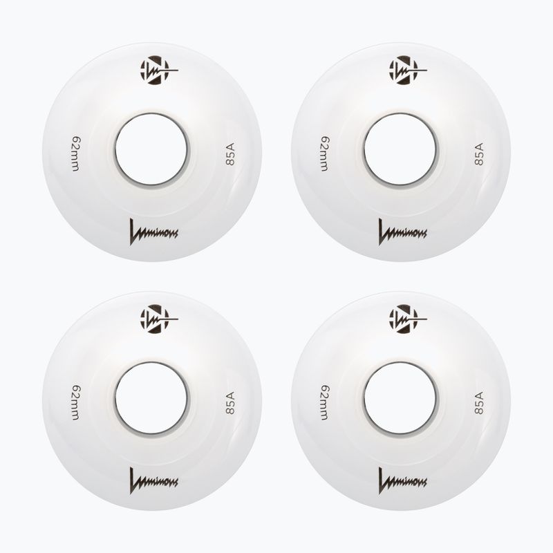 Kolečka na kolečkové brusle FR Skates Luminous Led Quad Wheel 62mm/85A Sixies 6LED X4 white 2