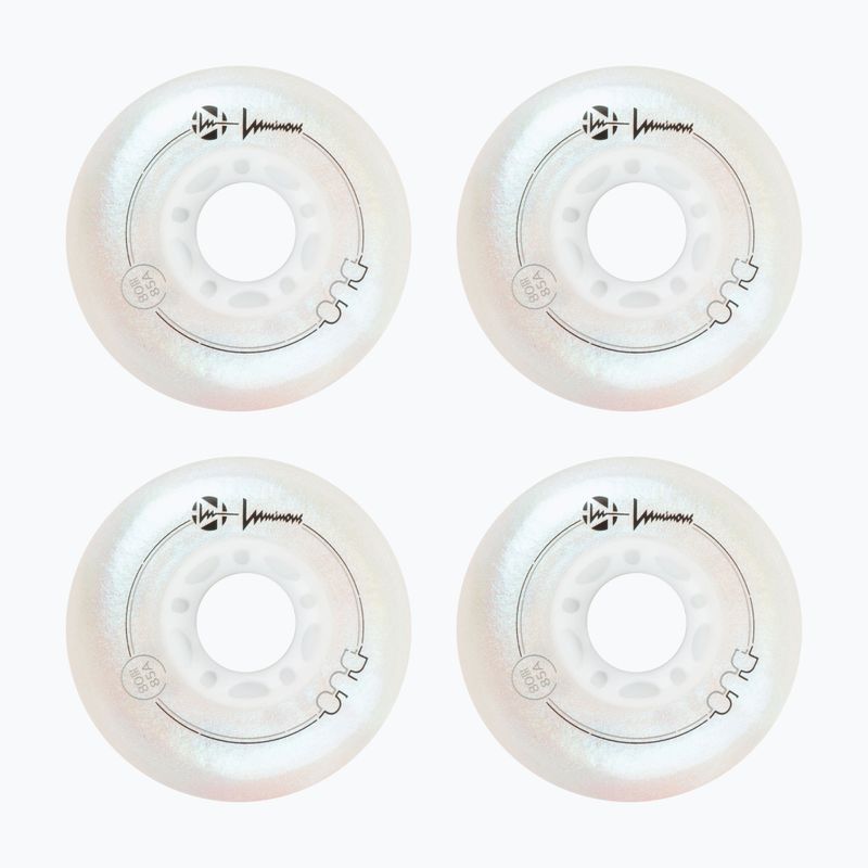 Kolečka na kolečkové brusle Luminous Led Wheels Duo 80mm/85A X4 white/pearl 2