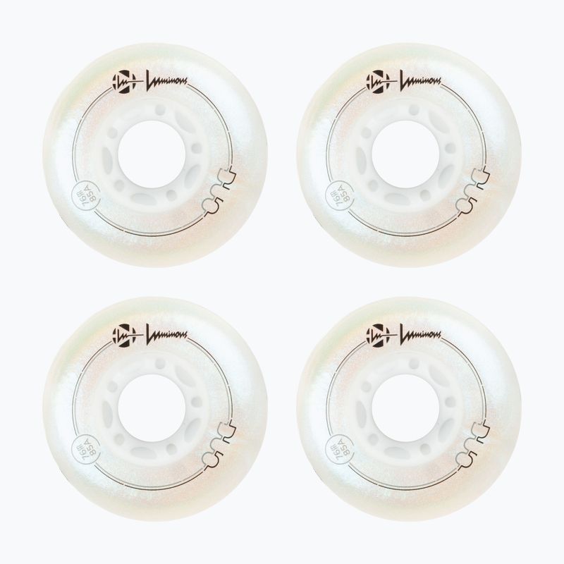 Kolečka na kolečkové brusle Luminous Led Wheels Duo 76mm/85A X4 white/pearl 2