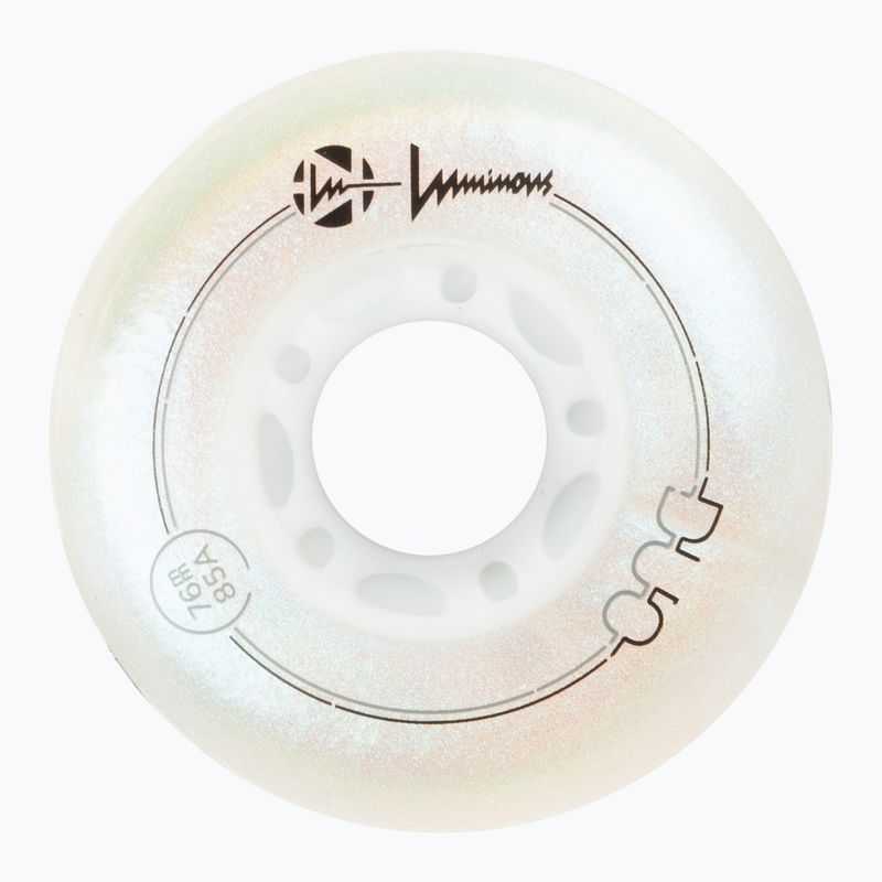 Kolečka na kolečkové brusle Luminous Led Wheels Duo 76mm/85A X4 white/pearl 3