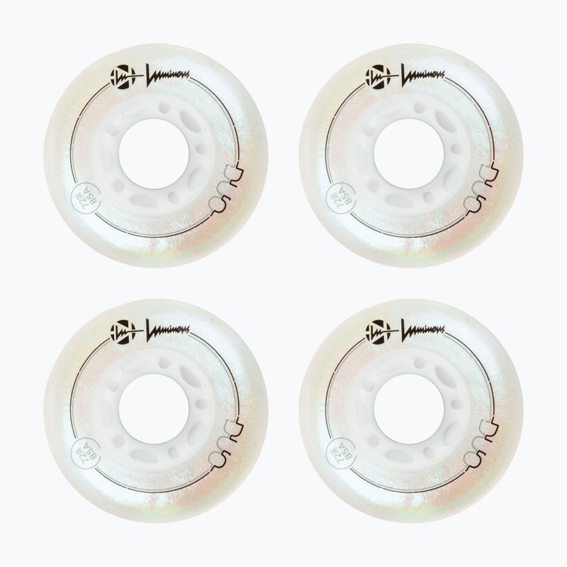 Kolečka na kolečkové brusle Luminous Led Wheels Duo 72mm/85A X4 white/pearl 2