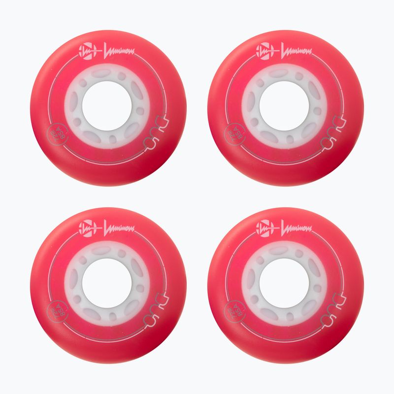 Kolečka na kolečkové brusle Luminous Led Wheels Duo 72mm/85A X4 red/blue 2