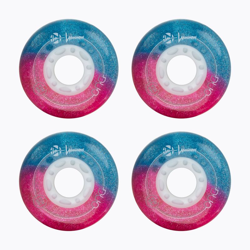 Kolečka na kolečkové brusle Luminous Led Wheels Duo 76mm/85A X4 galaxy/purple 2
