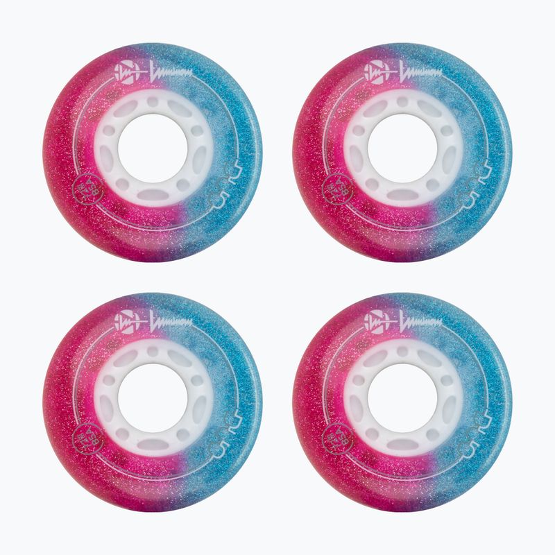 Kolečka na kolečkové brusle Luminous Led Wheels Duo 72mm/85A X4 galaxy/purple 2