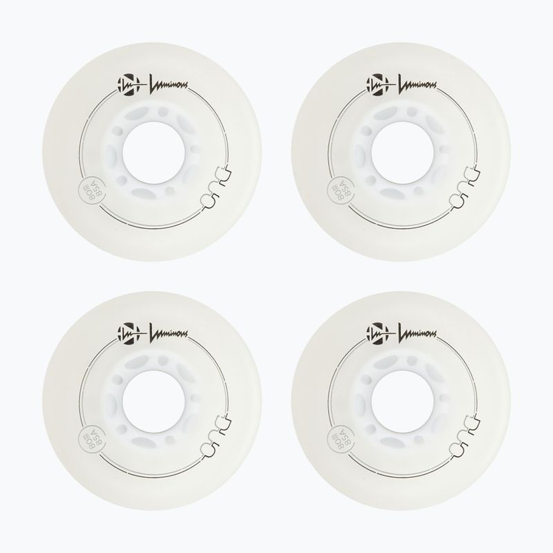 Kolečka na kolečkové brusle Luminous Led Wheels Duo 80mm/85A X4 white/blue 2