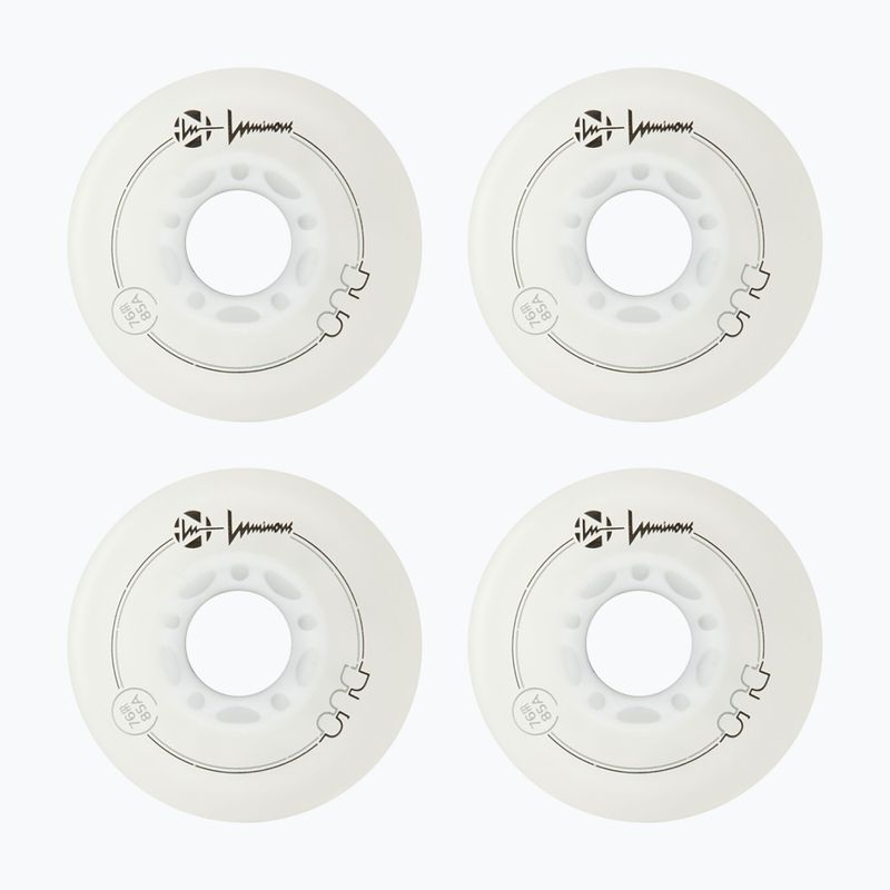 Kolečka na kolečkové brusle Luminous Led Wheels Duo 76mm/85A X4 white/blue 2