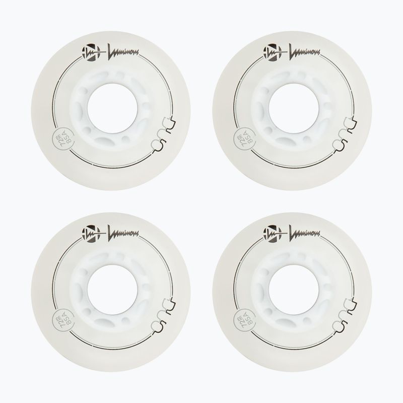 Kolečka na kolečkové brusle Luminous Led Wheels Duo 72mm/85A X4 white/blue 2