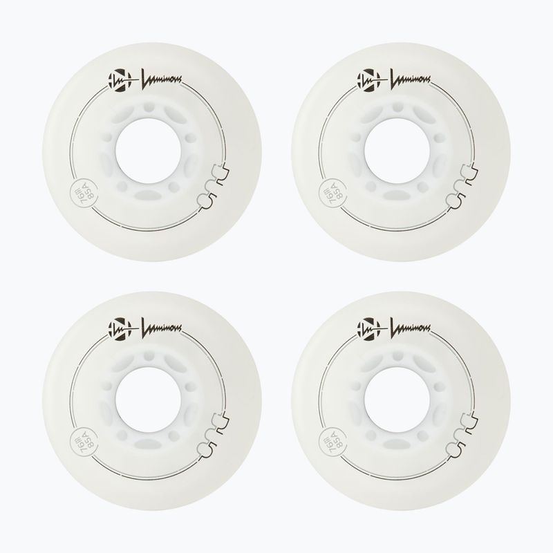 Kolečka na kolečkové brusle Luminous Led Wheels Duo 76mm/85A X4 white/red 2