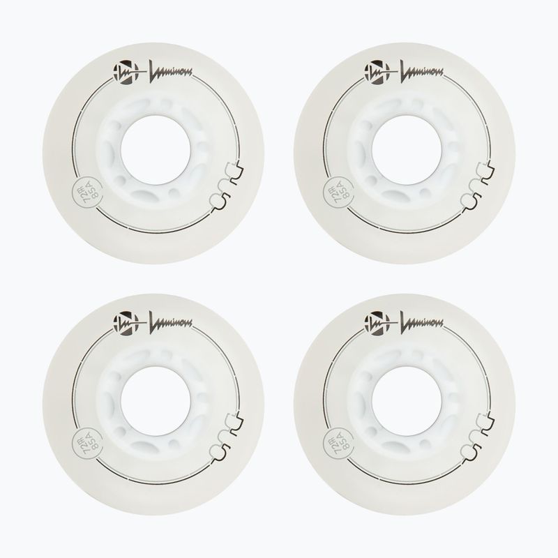 Kolečka na kolečkové brusle Luminous Led Wheels Duo 72mm/85A X4 white/red 2