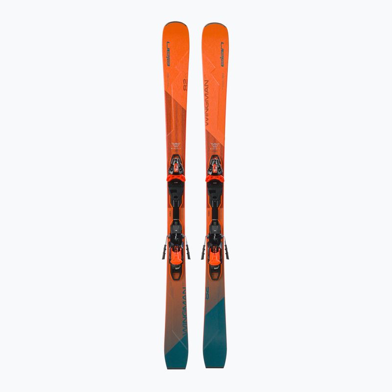 Elan Wingman 82 CTI Fusion + EMX 12 oranžovo-modré sjezdové lyže ABBHBT21