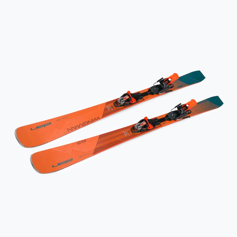 Elan Wingman 82 CTI Fusion + EMX 12 oranžovo-modré sjezdové lyže ABBHBT21 4