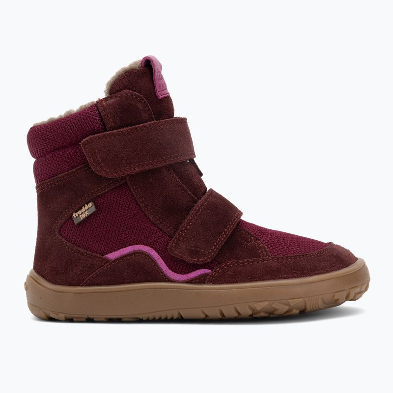 Dětské barefoot sněhule Froddo Tex Winter bordeaux 2