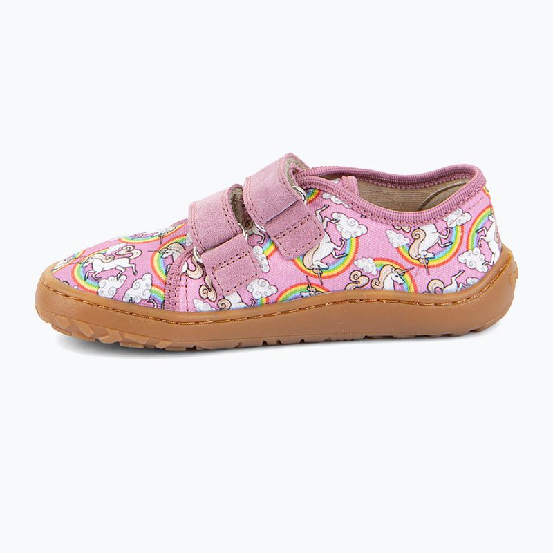 Dětské barefoot boty Froddo Canvas white/pink 2