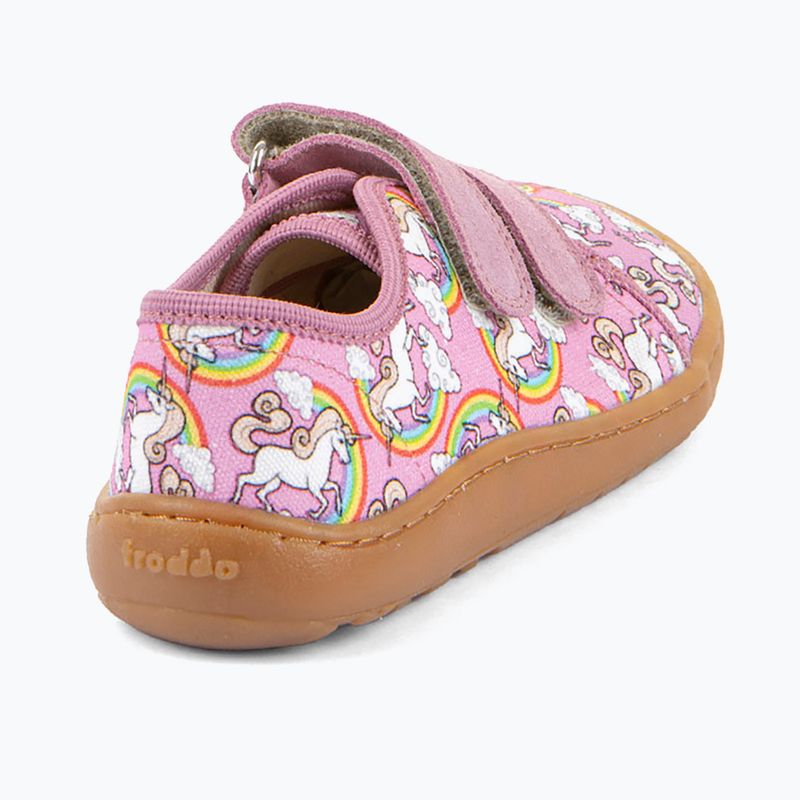 Dětské barefoot boty Froddo Canvas white/pink 4