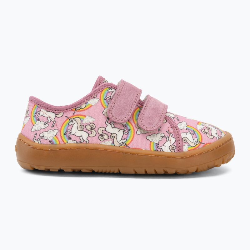 Dětské barefoot boty Froddo Canvas white/pink 2