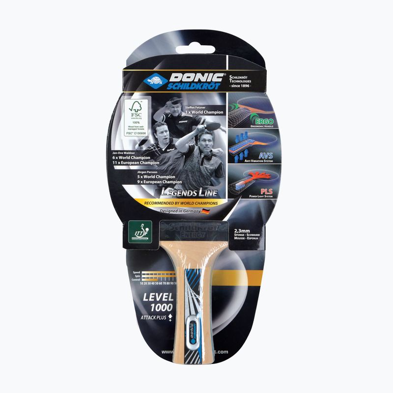 Raketa na stolní tenis DONIC Legends 1000 FSC černá 754427 9