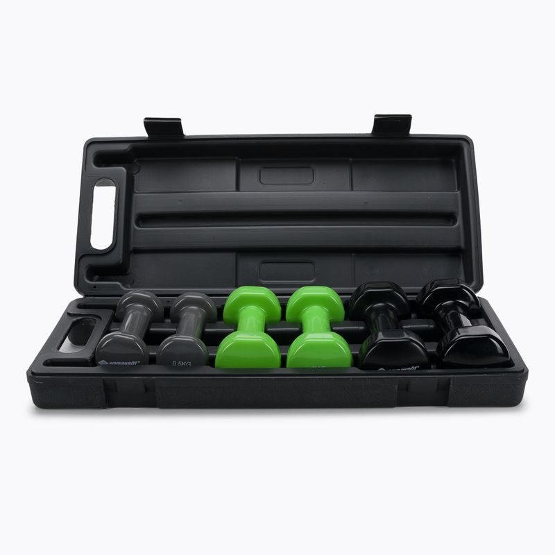 Sada činek Schildkröt set Vinyl Dumbbells in Suitcase 960010 10
