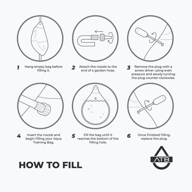 Boxovací hruška  Aqua Training Bag Punching Bag 18" black/silver 2