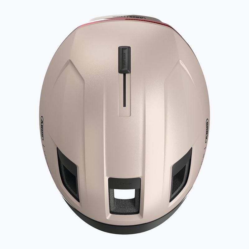 Cyklistická helma s blinkry ABUS Hyp-E champagne gold 7