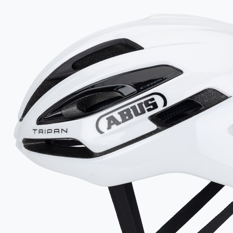 Cyklistická helma ABUS Taipan shiny white 7