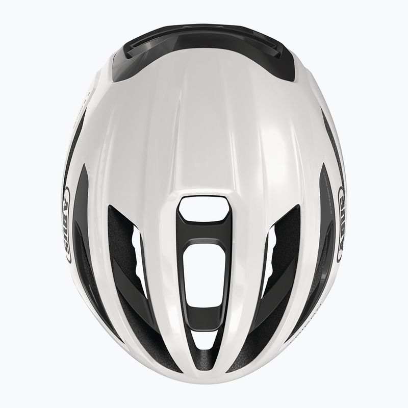 Cyklistická helma ABUS Taipan shiny white 6