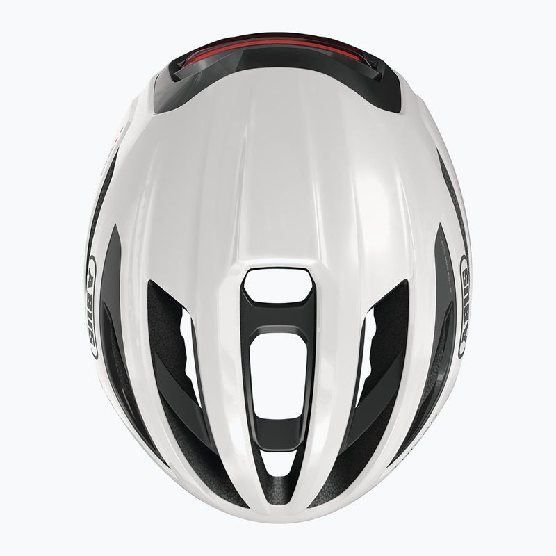 Cyklistická helma ABUS Taipan LED shiny white 6