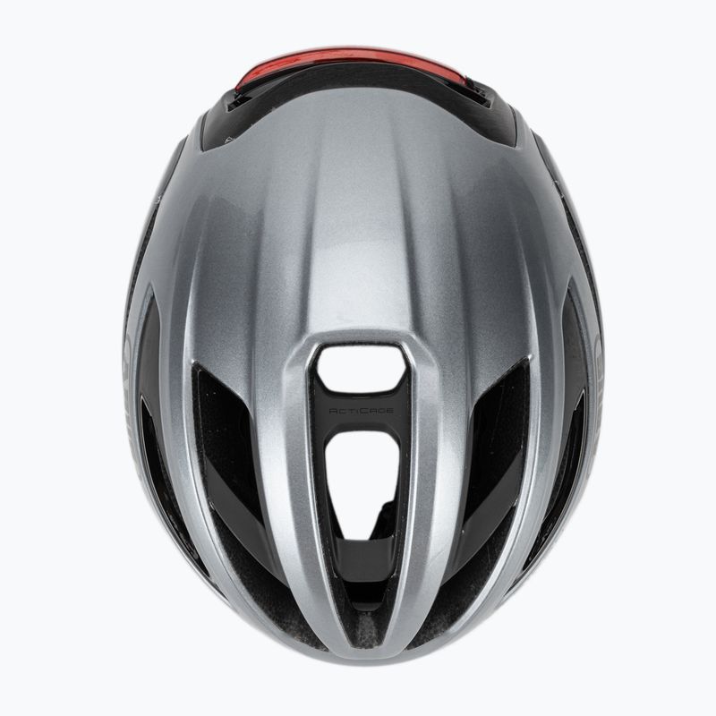 Cyklistická helma ABUS Taipan LED graphite silver 6