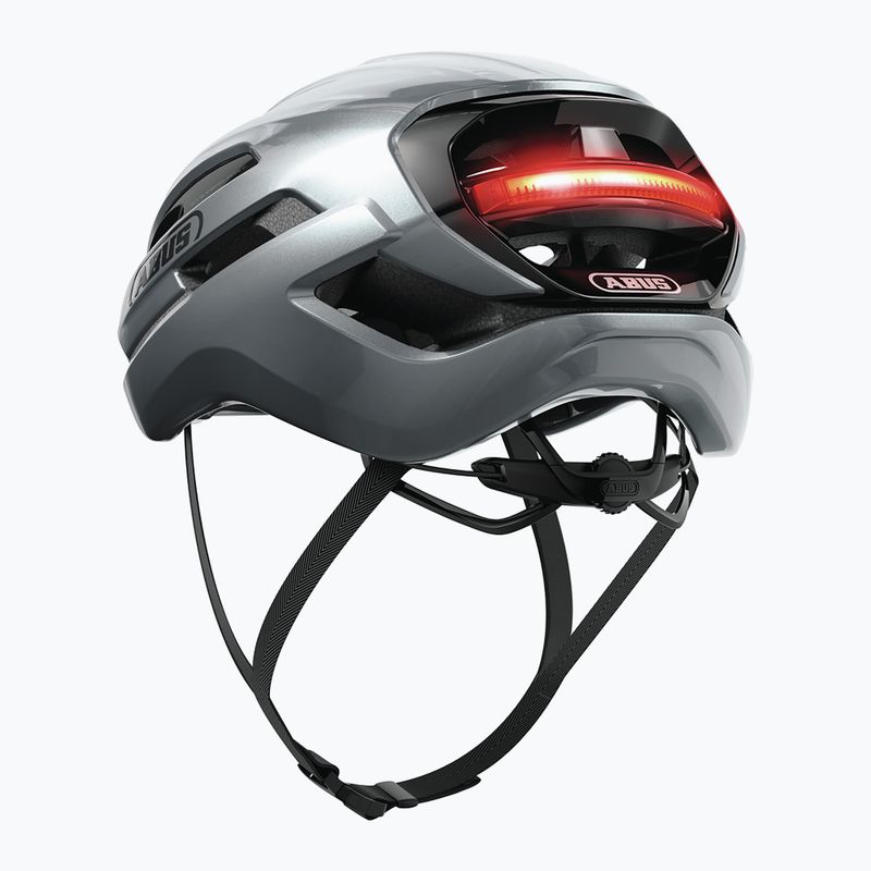Cyklistická helma ABUS Taipan LED graphite silver 3
