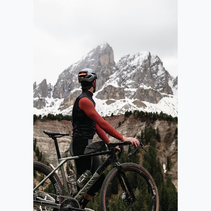 Cyklistická helma ABUS Taipan LED graphite silver 7