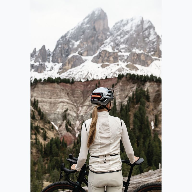 Cyklistická helma ABUS Taipan LED graphite silver 9