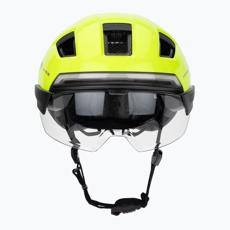 Cyklistická helma s blinkry ABUS Hyp-e Ace signal yellow 2