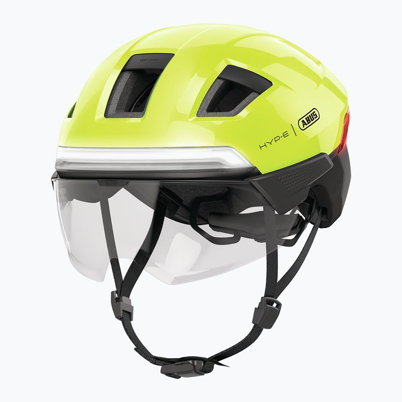 Cyklistická helma s blinkry ABUS Hyp-e Ace signal yellow 9