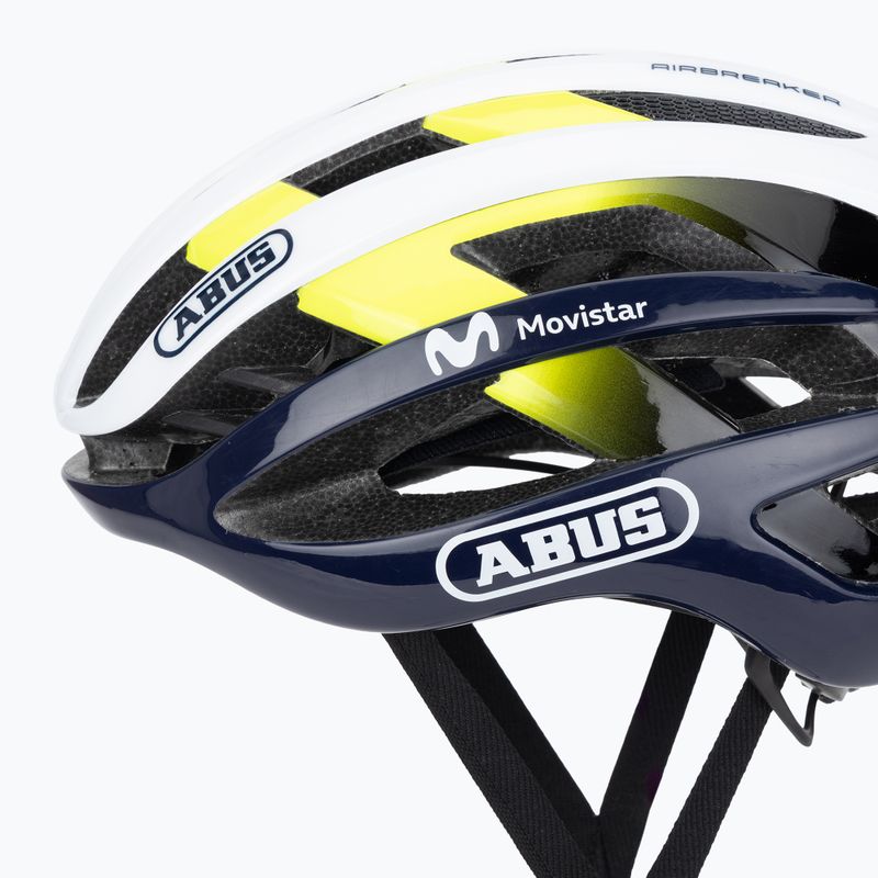 Cyklistická přilba ABUS AirBreaker Movistar Team 24 navy/yellow/white 7