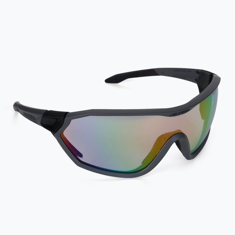 Brýle na kolo Alpina S-Way VM coal matt black/rainbow mirror