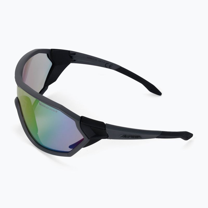 Brýle na kolo Alpina S-Way VM coal matt black/rainbow mirror 4