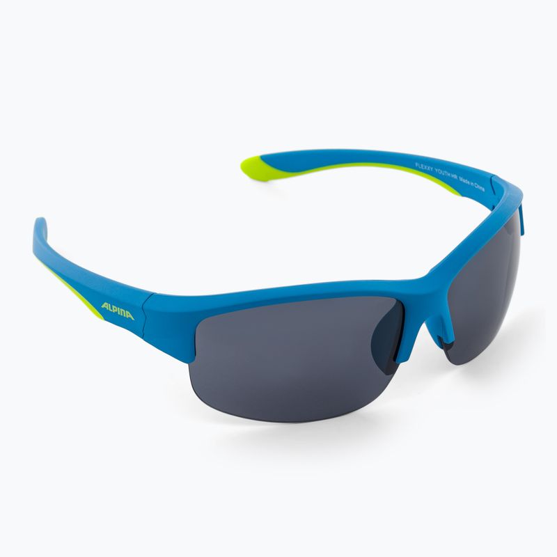 Dětské sluneční brýle Alpina Junior Flexxy Youth HR blue lime matt/black