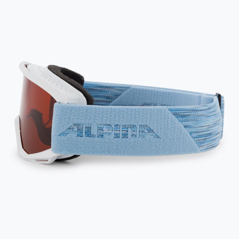 Dětské lyžařské brýle Alpina Piney white/skyblue matt/orange 4
