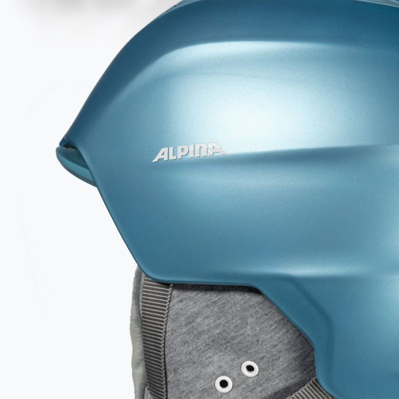 Lyžařská helma Alpina Grand skyblue/white matt 10