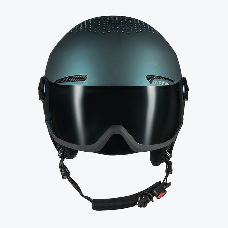 Lyžařská helma Alpina Arber Visor Q Lite petrol/green matt 4