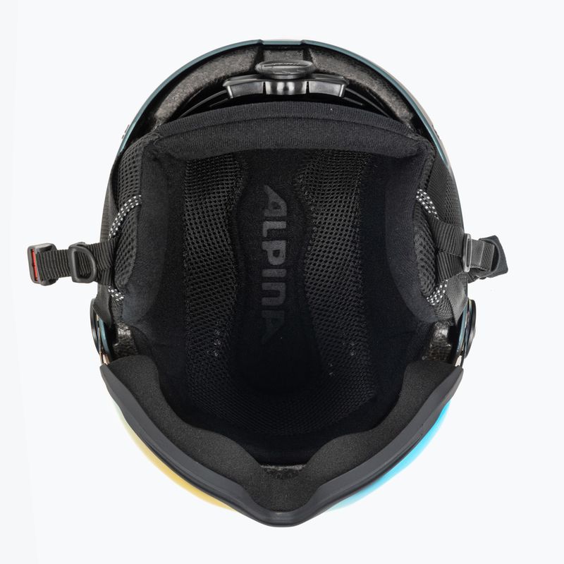 Lyžařská helma Alpina Arber Visor Q Lite petrol/green matt 5