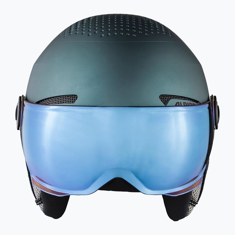 Lyžařská helma Alpina Arber Visor Q Lite petrol/green matt 11
