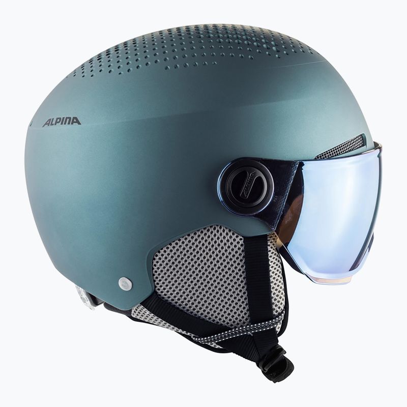 Lyžařská helma Alpina Arber Visor Q Lite petrol/green matt 13