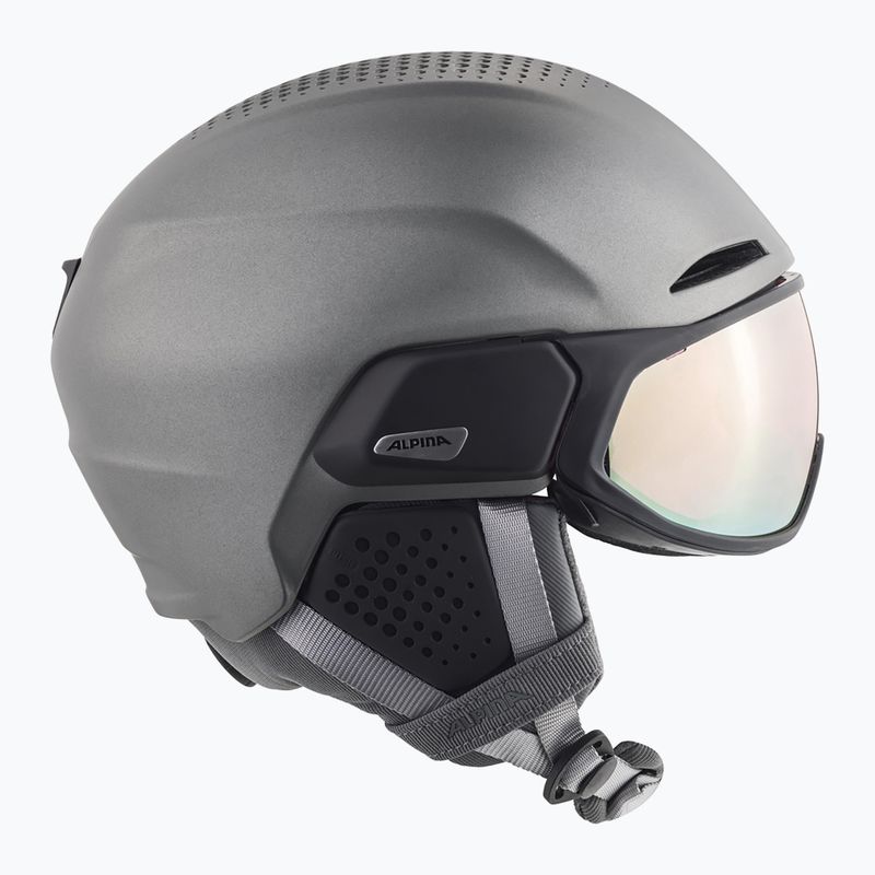 Lyžařská helma Alpina Alto QV gunmetal matt 14