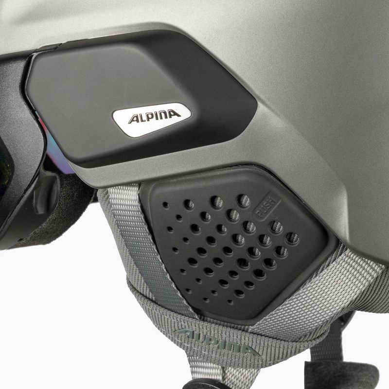 Lyžařská helma Alpina Alto QV gunmetal matt 7