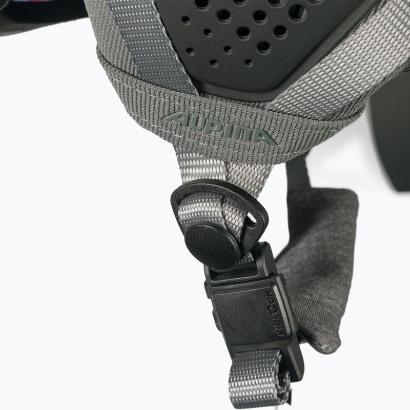 Lyžařská helma Alpina Alto QV gunmetal matt 8