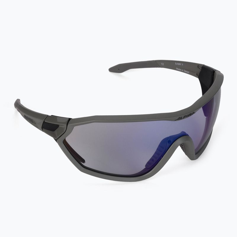 Brýle na kolo Alpina S-Way VM moon-grey matt/blue mirror